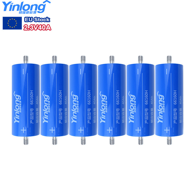 Free Shipping PL EU Yinlong LTO 2.3V 40Ah LTO 30000+ cycles Lithium TitanateBattery Cell 66160 Batterie Lto Battery Car Audio
