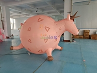 Décoration gonflable de chèvre de dessin animé, modèle d'animal gras gonflable pour événements