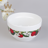 Décorations en céramique coréenne personnalisées, bol à salade en céramique de 6,1 pouces et 5 pouces, bol à nouilles en céramique, vente en gros, maison, hôtel, pour restaurant