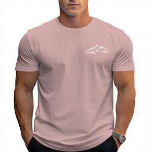 T-shirt en polyester pour homme, léger, col rond, manches courtes, tissu doux, coupe décontractée, vêtement de tous les jours - Product Image 1