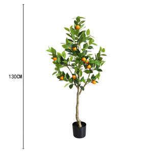 نباتات داخلية اصطناعية جميلة متعددة الألوان للديكور المنزلي، شجرة ليمون مع أواني للزينة في عيد الفصح - Product Image 4