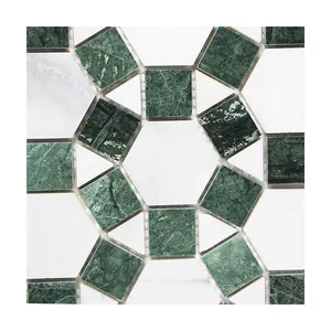 Factory Custom Carrara White Natural Stone Mosaic Marble Tile Marble Floor Tile Luxury For Interior