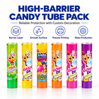 Tube d'emballage alimentaire en aluminium et plastique imprimé sur mesure, haute barrière, avec bouchon à vis, rechargeable, pour produits sucrés
