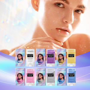 Jaysuing Crème Pailletée Scintillante <span class=keywords><strong>pour</strong></span> Maquillage de Fête et de Danse, <span class=keywords><strong>pour</strong></span> Visage, <span class=keywords><strong>Corps</strong></span> et Clavicules, Enlumineur Scintillant - Product Image 1
