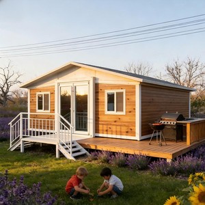 Casa Lujo Contenedor Prefabricada para Clima Cálido, 3 Dormitorios, Cabañas Prefabricadas de Madera en <span class=keywords><strong>el</strong></span> <span class=keywords><strong>Bosque</strong></span>, Innovadoras - Product Image 1