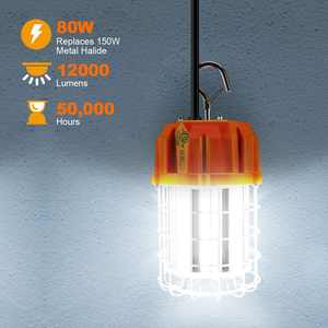 Projecteur de chantier temporaire LED 80W 12000Lm 5000K Lumière du jour Homologué ETL Chantier de construction Garage Atelier Éclairage LED Vente en gros - Product Image 5