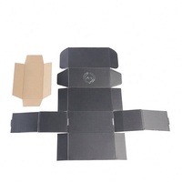 Boîte d'emballage de produits en papier kraft noir recyclable de haute qualité, imprimée sur mesure, pour les produits cadeaux faits à la main