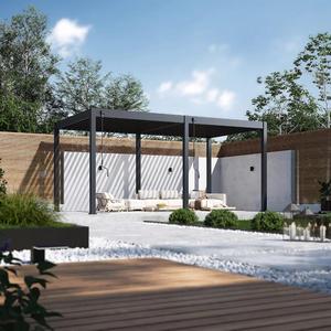 High Quality Garden Pergolas and <strong>Gazebos</strong> Outdoor Backyard Electric Louvered Pergola Roof System Waterproof for <strong>Sale</strong> - Product Image 1