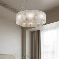 Lustre ZeroUNO en albâtre, lustre en marbre d'albâtre naturel de haute qualité, assemblé à la main, fabricants d'albâtre, hall d'hôtel