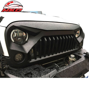 Rejilla Frontal de Alta Calidad Compatible con Jeep Wrangler JK JKU 07-18, Estilo V2 Topfire Monster Fury, Accesorios Exteriores de Polipropileno - Product Image 3