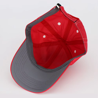 Casquette de baseball à coutures contrastées rouges, séchage rapide, avec boucle réglable, pour le sport et les activités de plein air