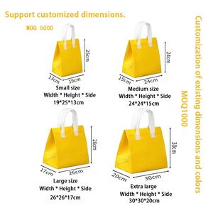 Disposable Nonwoven Cartoon Custom Insulated Waterproof Foldable Food Delivery Cooler Thermal Bag - Product Image 3