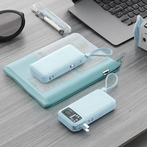 Power Bank AC Plug US UK EU AU Adaptador con pantalla Led 22,5 W Carga rápida AC Power Bank con cable tipo C para iPhone y Samsung - Product Image 5