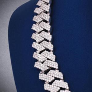 Nouveauté 2026 : Collier Chaîne Cubaine de Luxe en Argent Sterling 925 avec Micro-Pavé de Diamants VVS, 20 Pouces, pour Homme, Cadeau de Mariage - Product Image 2