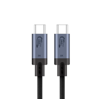 Cable USB4 Tipo C a Tipo C de Función Completa, Transferencia de Datos de 40 Gbps, Carga Rápida PD de 240 W, Cable de Pantalla de Video de 8K a 60 Hz