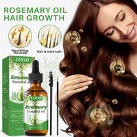 Huile de romarin 100% pure, brute, biologique, pressée à froid, pour la prévention de la perte de cheveux, réparation des cheveux, huile de croissance des cheveux au romarin