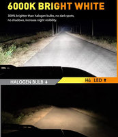 H4 Led Mini Bi Led 6000K Projecteur Lentille Phare De Voiture Auto Ampoule H4 Projecteur Phares High Low Beam Ampoule pour moto