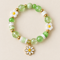 6 stijlen kleurrijke DIY kralenbedelarmbanden voor meisjes kinderen handgemaakte bloem fruit glimlach vlinder armband sieraden cadeau
