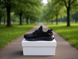 รองเท้าวิ่ง หน้าผ้าตาข่าย พื้นยาง พื้นรองเท้า EVA สีดำ รุ่น 20722H - Product Image 2