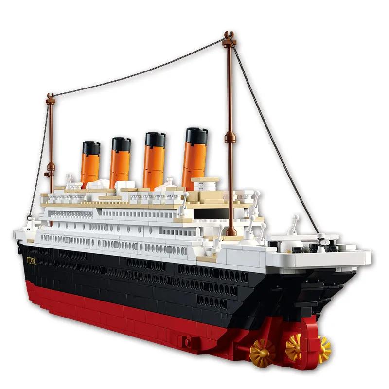 Sluban B0577 Blocos de Construção Tijolos Brinquedos de Construção Tamanho Grande Modelo Titanic Navio Cruzeiro de Luxo para Crianças