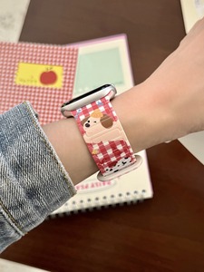 BEEFLYPOWER Nouveau bracelet magnétique en silicone à motif de dessin animé mignon pour Apple Watch Ultra 2 Series 11 10 9 8 <span class=keywords><strong>7</strong></span> SE Accessoires - Product Image 4