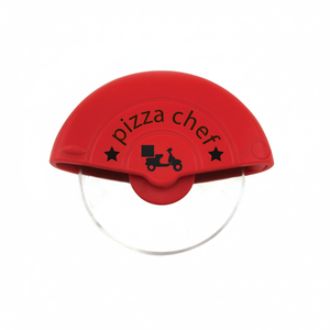 Logo personalizzabile in acciaio usa e getta ruota taglierina per Pizza con manico in plastica in metallo materiale PP strumento di buccia della Pizza nella confezione della scatola - Product Image 2