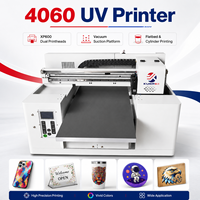 Imprimante UV DTF 4060 avec deux têtes d'impression XP600, plateforme à aspiration sous vide pour impression personnalisée sur supports plats et cylindriques
