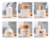 Nouvelle bouteille d'aromathérapie en verre givré de 100 ml, bouteille vide pour la décoration de la maison, utilisation en voiture, diffuseur de parfum, conteneur de recharge d'huile essentielle