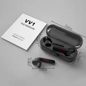 VV1 TWS Wireless Bluetooth 5.0 Kopfhörer Sport Schweiß fester Kopfhörer Stereo Tragbare Ohrhörer HIFI Top Klang qualität