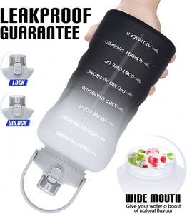 Botella de Agua de Plástico con Logotipo Personalizado y Marcador de Tiempo, Ideal para Deportes o Empresas, Gran Venta - Product Image 5