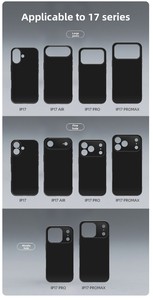 Custodie per Cellulari in TPU Flessibile Nero Lucido Tinta Unita Economiche all'Ingrosso per <span class=keywords><strong>iPhone</strong></span> 17 16 15 <span class=keywords><strong>14</strong></span> 13 12 <span class=keywords><strong>Pro</strong></span> Max 17 Air - Product Image 2