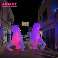 Costume de cheval gonflable avec éclairage LED blanc, costume de cheval gonflable pour adulte pour événement de défilé espagnol