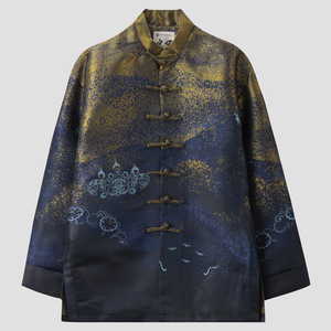 ชุดถังแบบออกแบบได้ตามต้องการเสื้อผ้าสไตล์จีนดั้งเดิมพิมพ์ลายกังฟูเสื้อกังฟูปีใหม่งานปาร์ตี้ - Product Image 1