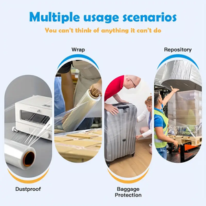 High-Quality PE Transparent Shrink <strong>Wrap</strong> Multi Use <strong>Pallet</strong> <strong>Wrap</strong> for Moving, Furniture, Parcel Plastic Stretch Film <strong>Wrap</strong> Roll - Product Image 5