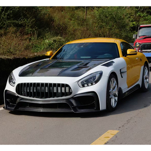 Kit de carrocería para modificación de coches Benz 2015-2023: parachoques delantero, alerón delantero de fibra de carbono, parrilla, faldones laterales, parachoques trasero y guardabarros. - Product Image 3