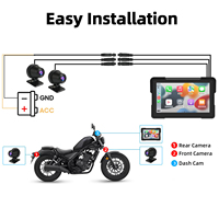 5 "moniteur de moto intelligent GPS Portable Carplay écran Android Auto Airplay BT type-c caméra étanche OEM usine