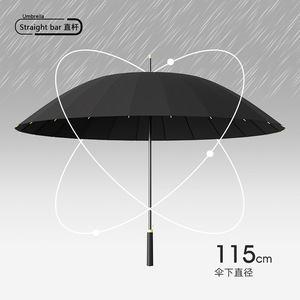 Automatic Umbrella 24 Bone Reinforced Large Size One Button Open Travel Use With Umbrella Sleeve - Product Image 4