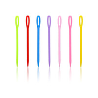 Aiguilles à broder à grande pointe en plastique PP, outils de couture et de tricot manuels pour le bricolage, emballage en gros pour travaux d'aiguille