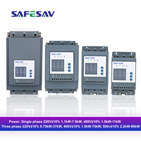 Unité de démarrage progressif Safesav 220V 15KW SSR monophasé ou triphasé en option avec clavier de réglage des paramètres