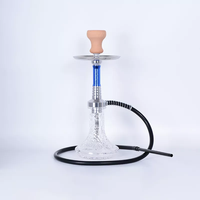 Ensemble de narguilé en aluminium nouveau design Shisha avec accessoires vase en verre Huka Sheesha narguilé portable