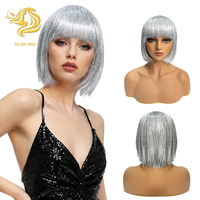 Perruque courte pour femmes, idéale pour la vie quotidienne et les fêtes, possibilité de commande en gros, avec une texture agréable