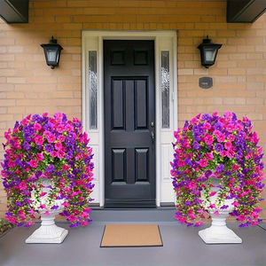 Enredaderas Artificiales de Gloriosas de la Mañana, Resistentes a los Rayos UV, Flores Colgantes para Decoración Exterior - Product Image 4