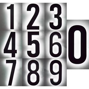 Signe <span class=keywords><strong>de</strong></span> numéro <span class=keywords><strong>de</strong></span> maison LED rétro-éclairé 3D personnalisé Transformateur <span class=keywords><strong>de</strong></span> panneau d'adresse électronique solaire acrylique en acier inoxydable Décoration publicitaire - Product Image 3