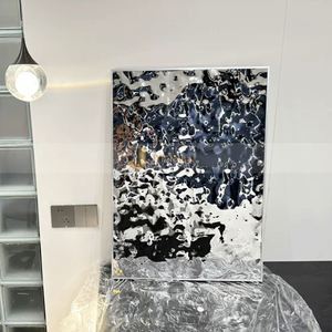 M28 304 Decorative Stainless Steel Plate Gold <b>Mirror</b> Water Wave Stamped Ripple Cutting Welding Wall <b>Panel</b> Ceiling Custom - Product Image 4