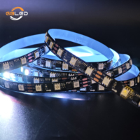 Guirlandes lumineuses LED RVBIC adressables WS2811 Dream Color, kit complet 5m 60 LED/m 12V 5A USB, synchronisation musicale via application, IP20, Noël, CE, RoHS