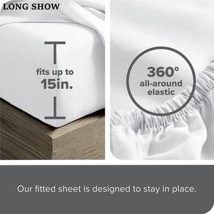 Ensemble de draps en coton égyptien de 1000 fils de luxe pour hôtel en gros <span class=keywords><strong>Drap</strong></span> de lit en coton - Product Image 5