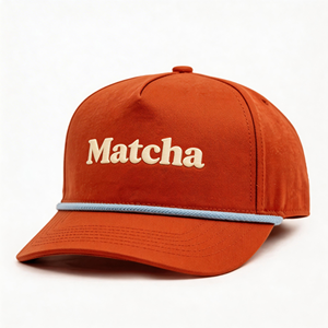 Gorra de Béisbol Personalizada 100% Algodón, Gorra de 5 Paneles con Cierre a Presión, Gorra Bordada con Cuerda - Product Image 1