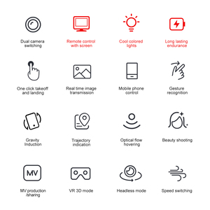 Aijh E88 rc <span class=keywords><strong>Quadcopter</strong></span> với ánh sáng đầy màu sắc mát mẻ 6-trục Con quay hồi chuyển ống kính kép người mới bắt đầu màn hình điều khiển từ xa bay không người lái - Product Image 4