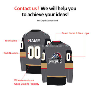 Jersey de Hockey sobre Hielo Personalizado de Alta Calidad con Técnicas de Sublimación, Incluye Pantalones y Calcetines, Nombre del Equipo OEM, Transpirable 100% - Product Image 6