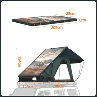 Tente de toit triangulaire en aluminium ultra-fine et rigide pour SUV, camping en plein air hors route, aucun assemblage requis, imperméable